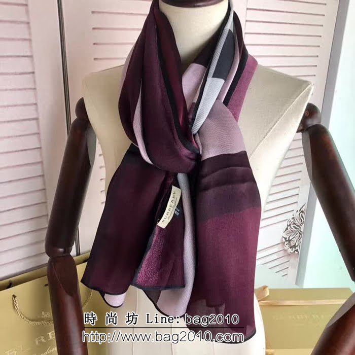 BURBERRY巴寶莉原單 獨家正品 皇室御用真絲圍巾  LLWJ6096